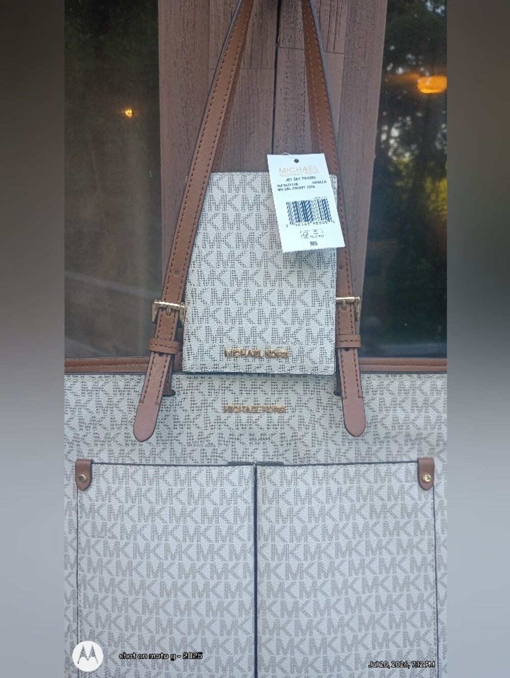 Nwt Michael Kors Medium Double Pocket Tote Bag and Wallet Set